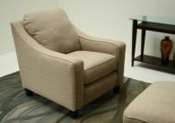 Tan Linen Club Chair