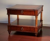 Cherry and Walnut Burl End Table