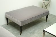 Gray Velvet Cocktail Ottoman