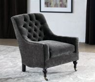 Mink Velvet Tufted Club Chair
