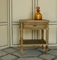 French Farmhouse Side Table in Bleached Pine