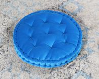 Vivid Blue Tufted Round Floor Pillow