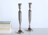 Pair of Nickel Aluminum Candleholders