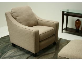 Tan Linen Club Chair