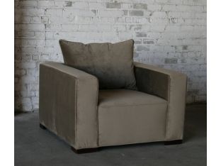 Contemporary Mushroom Velvet Club Chair