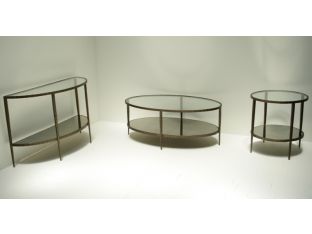 French Deco Style Antiqued Bronze End Table