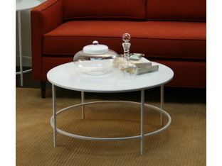 Slim White Cocktail Table