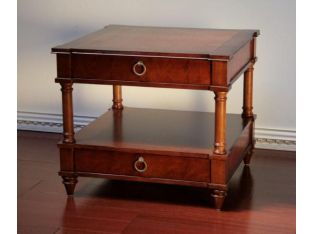 Cherry and Walnut Burl End Table