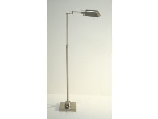 Brushed Nickel Library Task Floor Lamp