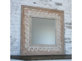 Terracotta Wave Pattern Mirror