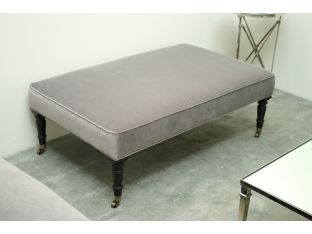 Gray Velvet Cocktail Ottoman