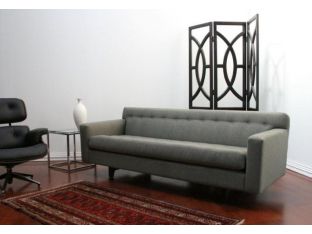 Sage Gray Tufted Back Sofa