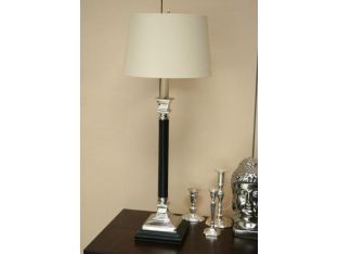 Black Fluted Candlestick with Shade