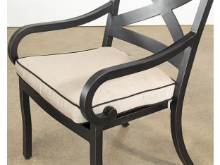  Black Metal Patio Arm Chair 