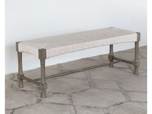 Palma Bench in Rustic Gray Finish