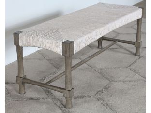 Palma Bench in Rustic Gray Finish