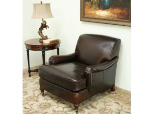 Mitchell Gold London Leather Chair in Old World Burnish