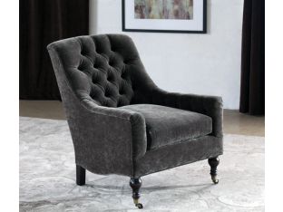 Mink Velvet Tufted Club Chair