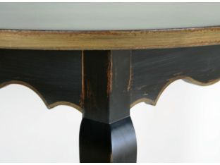 Tuscan Demilune in Powder Black with Gold