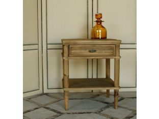 French Farmhouse Side Table in Bleached Pine