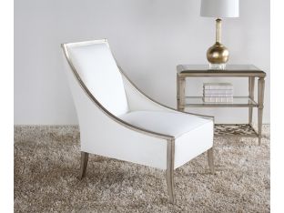 Burnished Silver Leaf Lounge Chair
