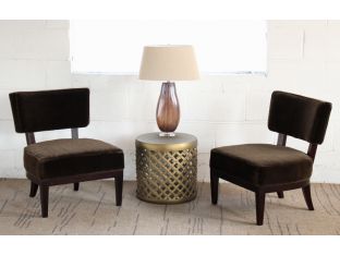 Chocolate Mohair Lounge Chair