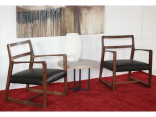 Vernal Lounge Chair with Espresso Leather Seat