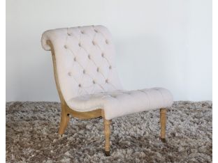 Off-WhiteTufted Slipper Chair