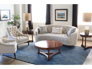 Traditional Button Tufted Chair with Nailhead Trim