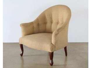 Tan Linen Bedroom Chair