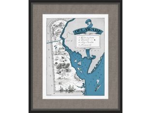 Illustrated Map of Delaware 21.5W x 26H