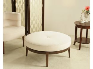 Ida Round Ottoman in Cream