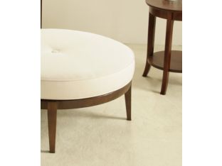 Ida Round Ottoman in Cream