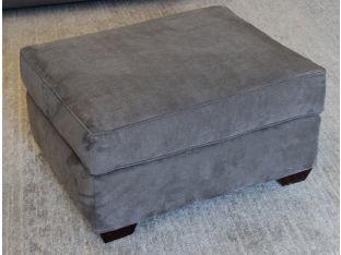 Slate Gray Micro Suede Ottoman
