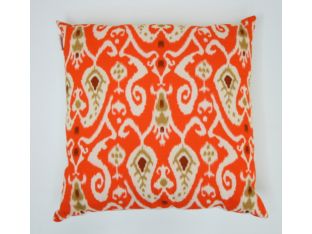 Orange Ikat Pillow