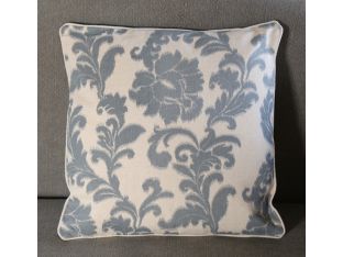 Dark Teal Floral Curliques Pillow