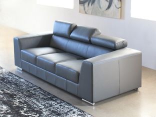 Icon Sofa in Dark Gray Leather