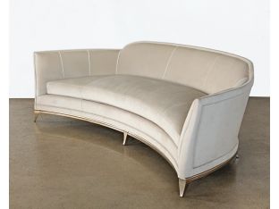 Crescent Sofa in Buff Velvet