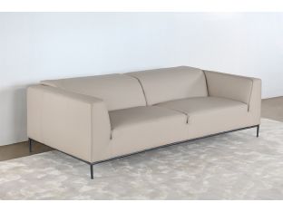 Beige Leather Sofa