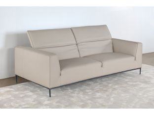 Beige Leather Sofa