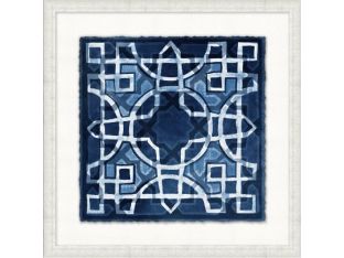 Indigo Stained Glass 3 21.5W x 21.5H