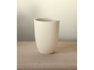 White Porcelain Oval Vase